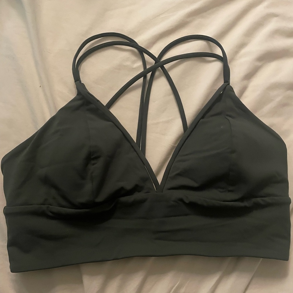 Lululemon Strappy Olive Green Sports Bra